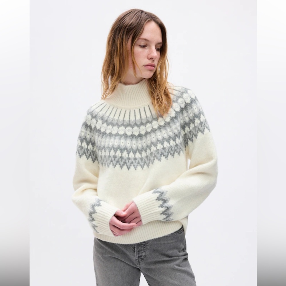 GAP Fair Isle Mockneck Sweater
